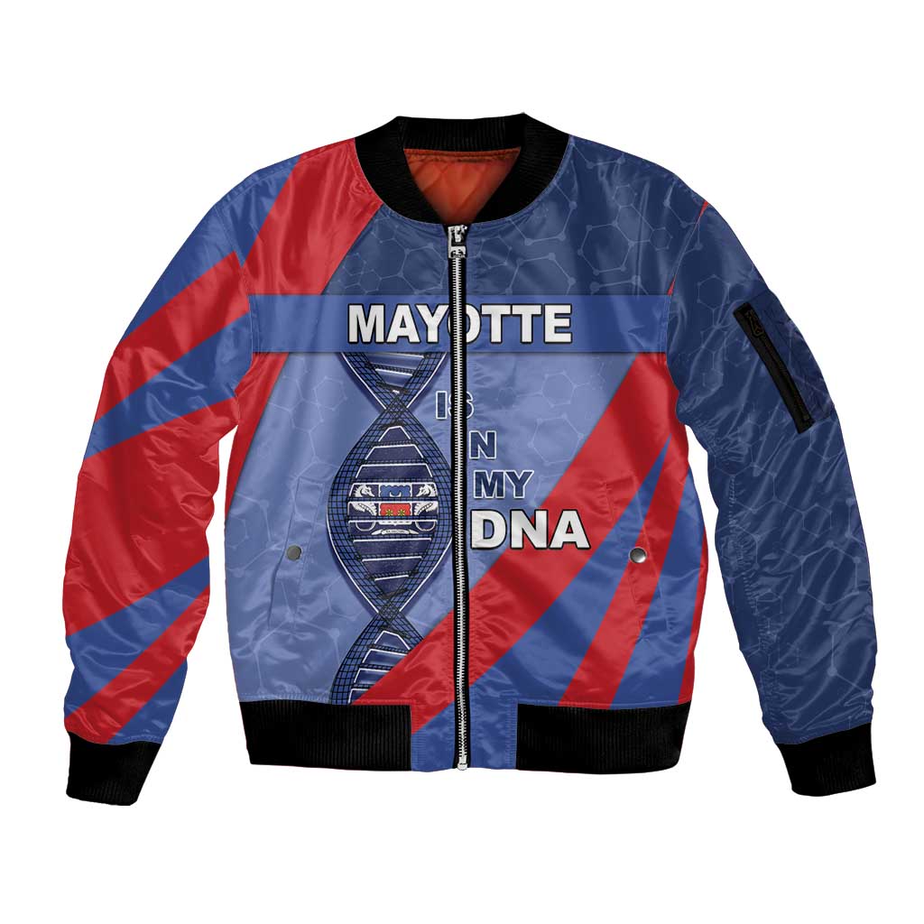 Mayotte Is In My DNA Sleeve Zip Bomber Jacket - Wonder Print Shop