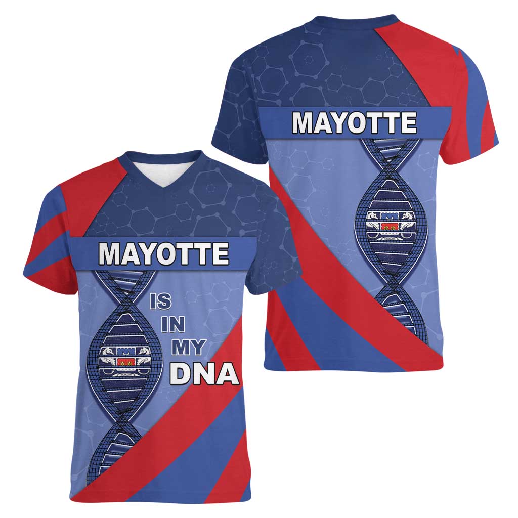 Mayotte Is In My DNA Women V-Neck T-Shirt - Wonder Print Shop