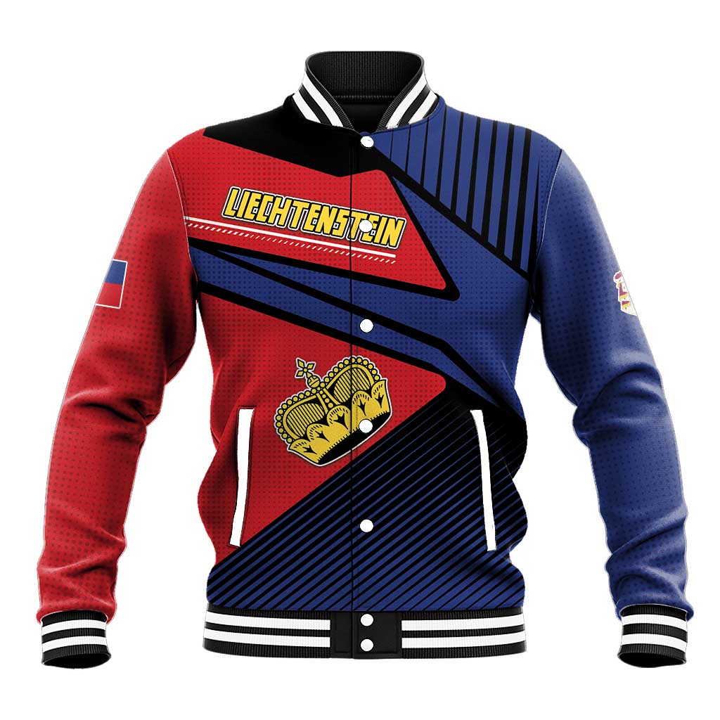 Personalized Liechtenstein Baseball Jacket Crown Symbol - Wonder Print Shop