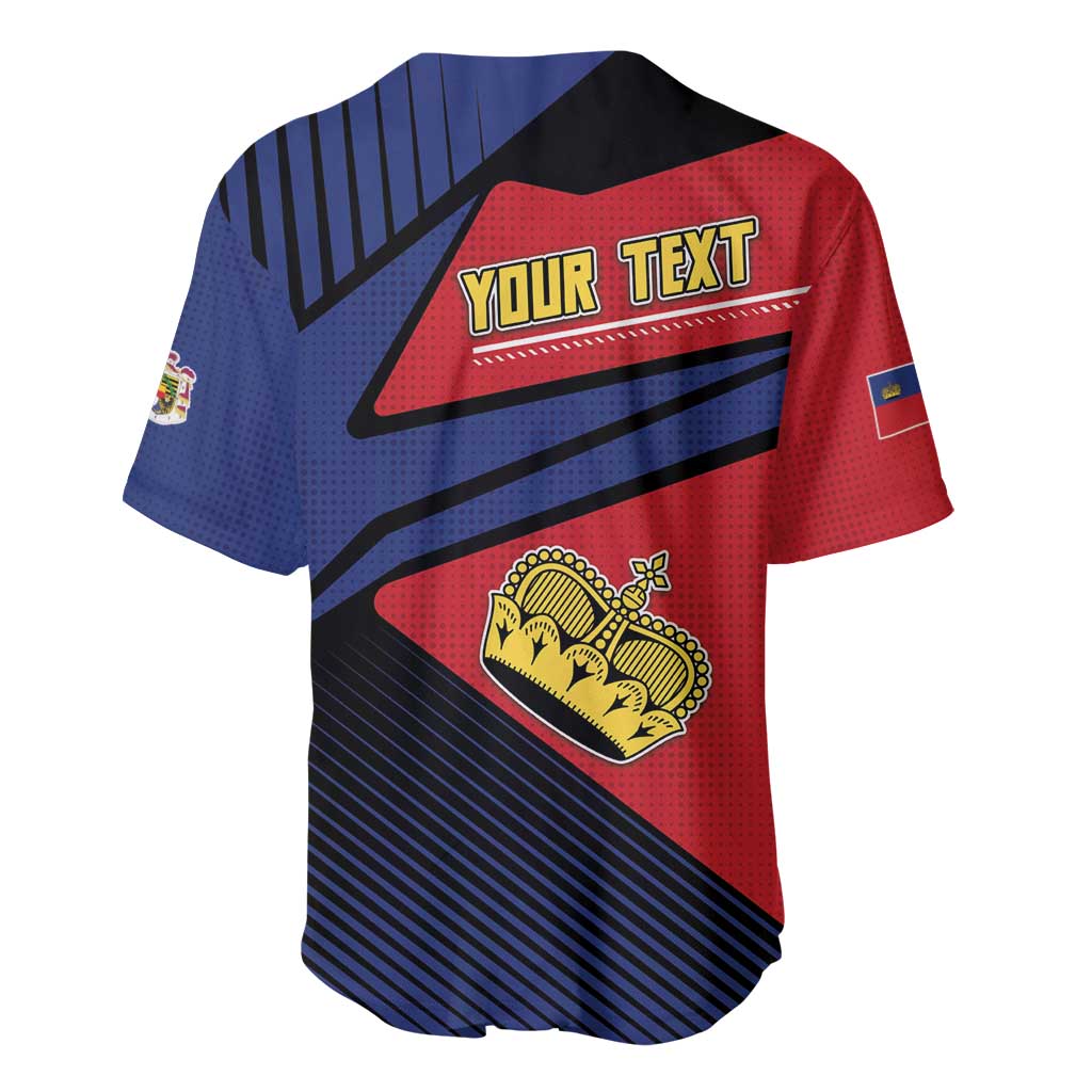 Personalized Liechtenstein Baseball Jersey Crown Symbol - Wonder Print Shop