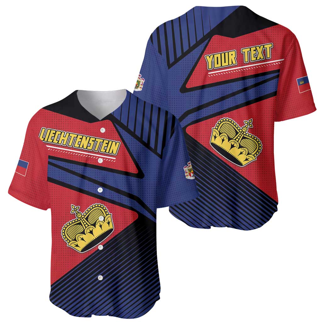 Personalized Liechtenstein Baseball Jersey Crown Symbol - Wonder Print Shop