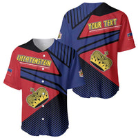Personalized Liechtenstein Baseball Jersey Crown Symbol - Wonder Print Shop