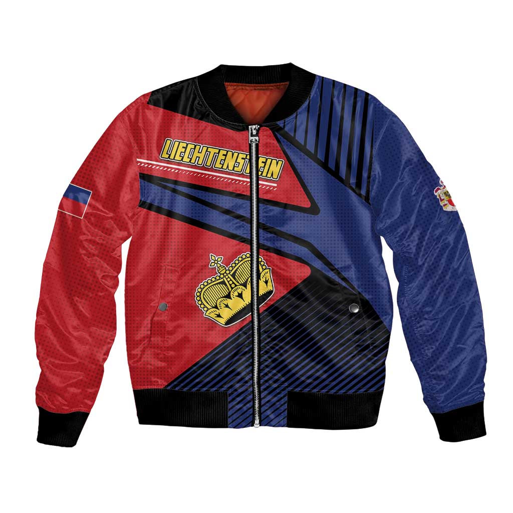 Personalized Liechtenstein Bomber Jacket Crown Symbol - Wonder Print Shop