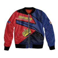 Personalized Liechtenstein Bomber Jacket Crown Symbol - Wonder Print Shop