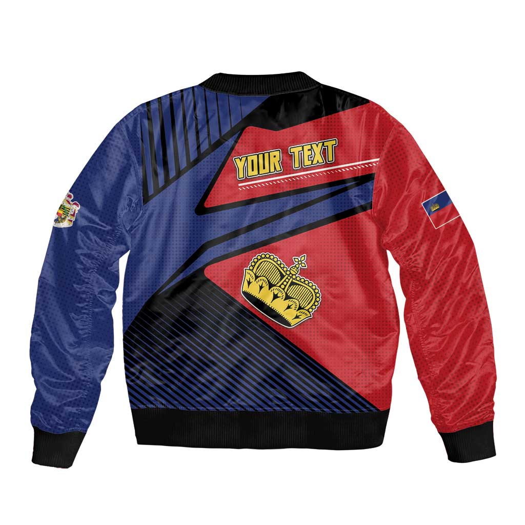 Personalized Liechtenstein Bomber Jacket Crown Symbol - Wonder Print Shop
