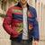 Personalized Liechtenstein Bomber Puffer Jacket Crown Symbol - Wonder Print Shop