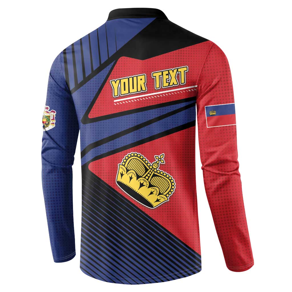 Personalized Liechtenstein Button Sweatshirt Crown Symbol - Wonder Print Shop