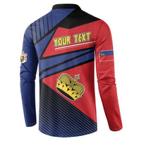 Personalized Liechtenstein Button Sweatshirt Crown Symbol - Wonder Print Shop