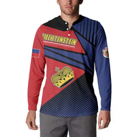 Personalized Liechtenstein Button Sweatshirt Crown Symbol - Wonder Print Shop