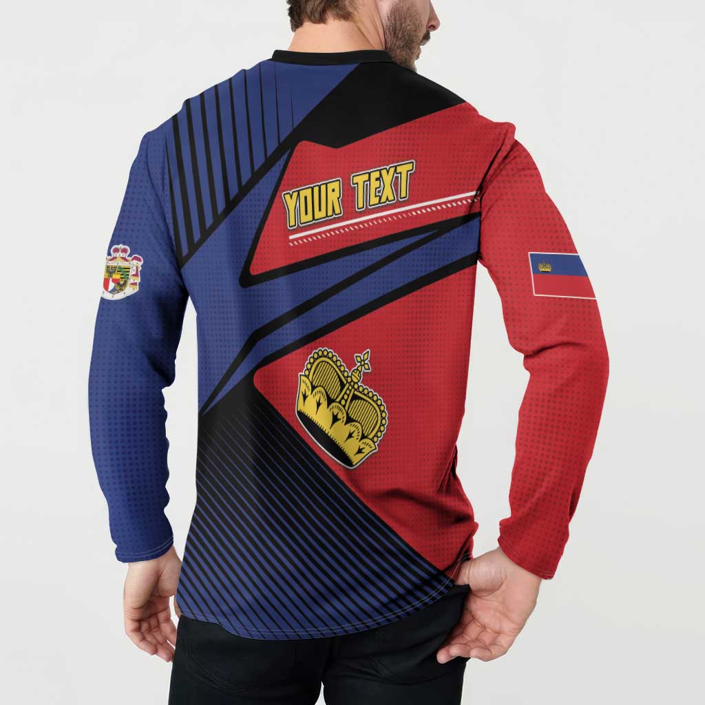 Personalized Liechtenstein Button Sweatshirt Crown Symbol - Wonder Print Shop