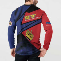 Personalized Liechtenstein Button Sweatshirt Crown Symbol - Wonder Print Shop