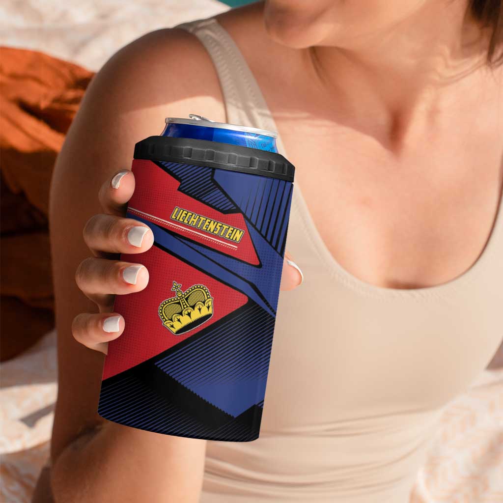 Personalized Liechtenstein 4 in 1 Can Cooler Tumbler Crown Symbol - Wonder Print Shop