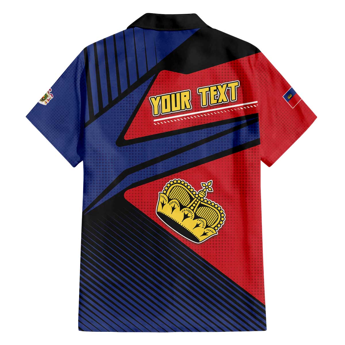 Personalized Liechtenstein Family Matching Off The Shoulder Long Sleeve Dress and Hawaiian Shirt Crown Symbol - Wonder Print Shop