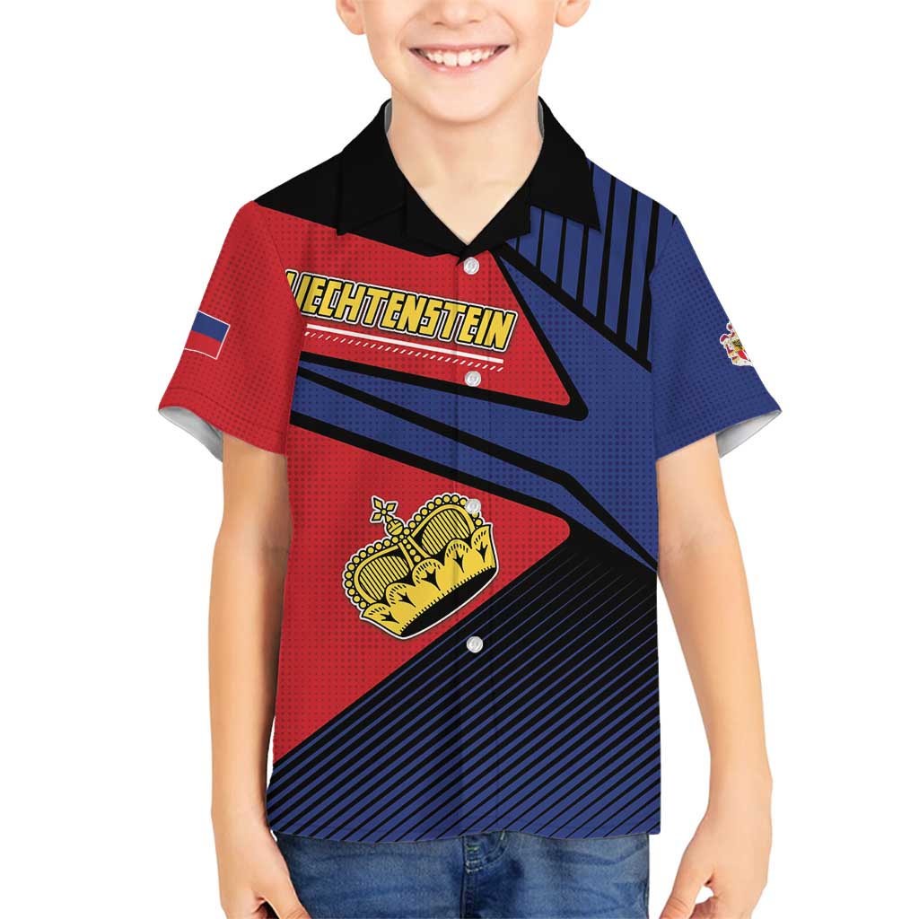 Personalized Liechtenstein Family Matching Summer Maxi Dress and Hawaiian Shirt Crown Symbol - Wonder Print Shop