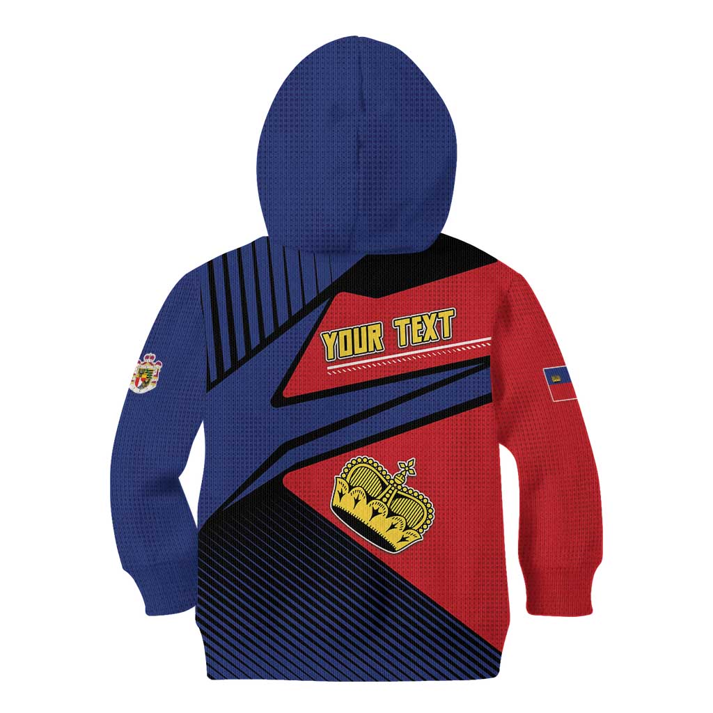 Personalized Liechtenstein Kid Hoodie Crown Symbol - Wonder Print Shop