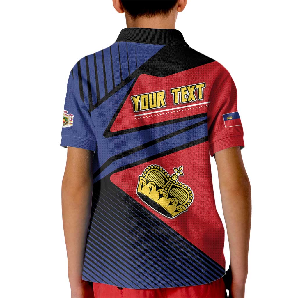 Personalized Liechtenstein Kid Polo Shirt Crown Symbol - Wonder Print Shop