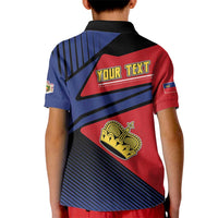 Personalized Liechtenstein Kid Polo Shirt Crown Symbol - Wonder Print Shop
