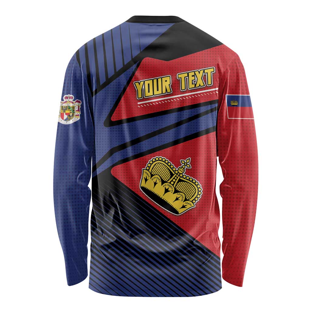 Personalized Liechtenstein Long Sleeve Shirt Crown Symbol - Wonder Print Shop