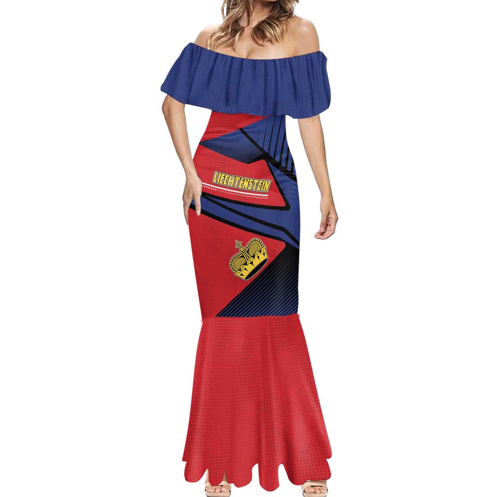 Personalized Liechtenstein Mermaid Dress Crown Symbol - Wonder Print Shop