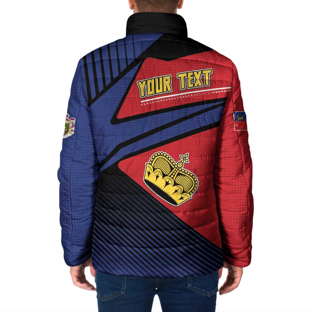 Personalized Liechtenstein Padded Jacket Crown Symbol - Wonder Print Shop