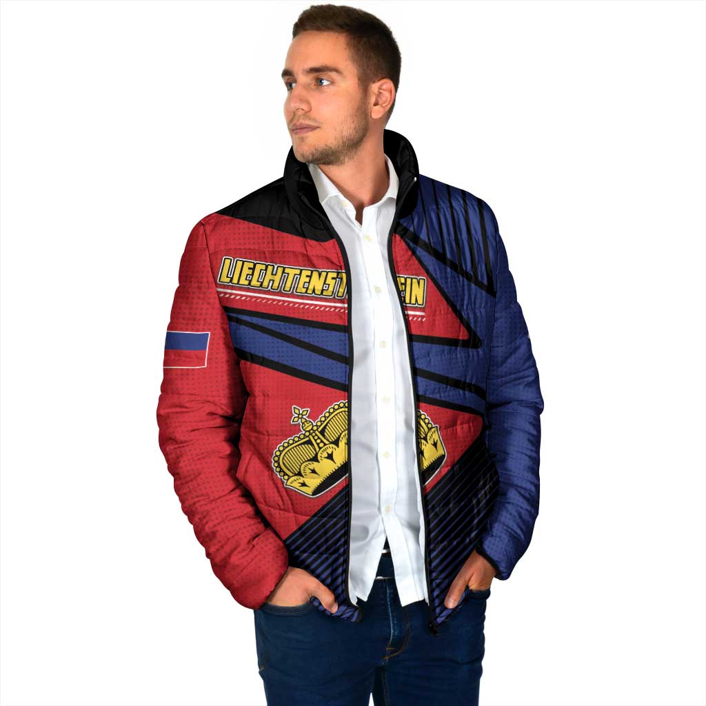 Personalized Liechtenstein Padded Jacket Crown Symbol - Wonder Print Shop