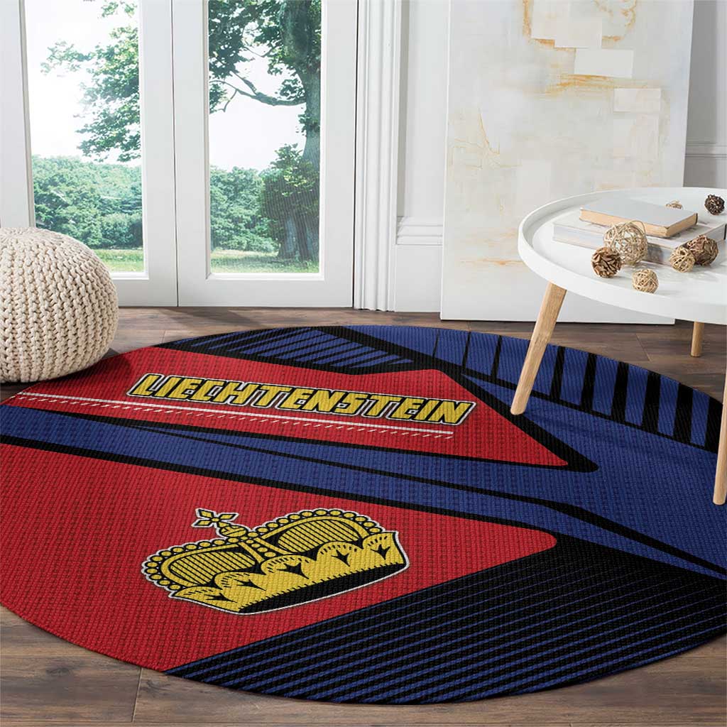 Liechtenstein Round Carpet Crown Symbol - Wonder Print Shop