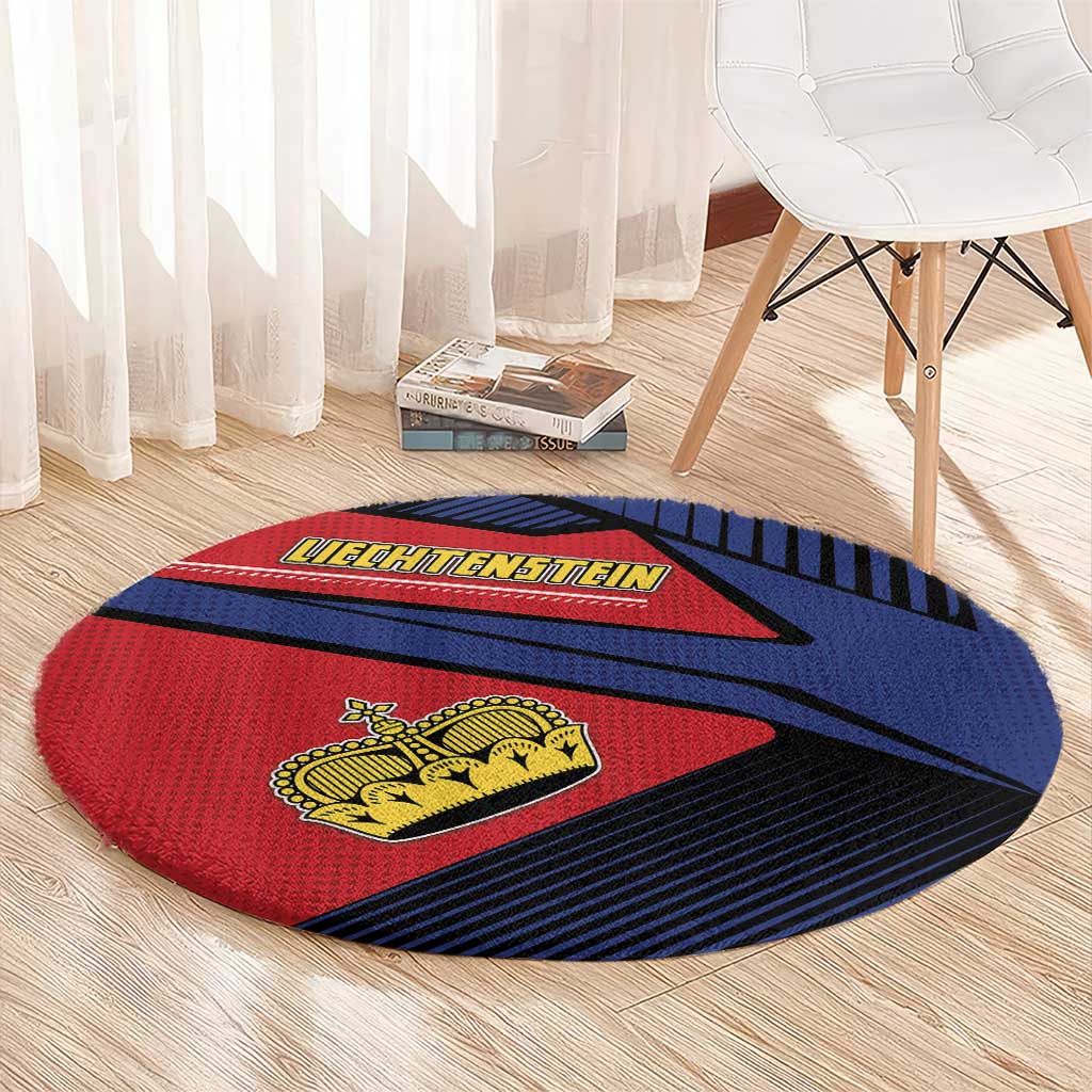 Liechtenstein Round Carpet Crown Symbol - Wonder Print Shop