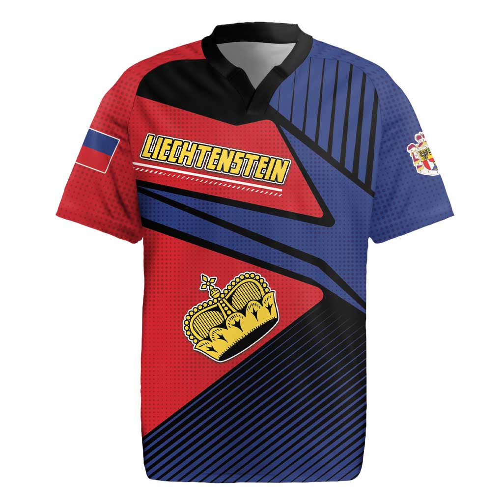 Personalized Liechtenstein Rugby Jersey Crown Symbol - Wonder Print Shop