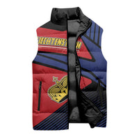 Personalized Liechtenstein Sleeveless Puffer Jacket Crown Symbol - Wonder Print Shop