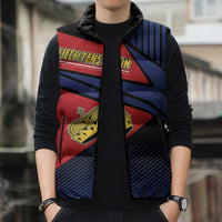 Personalized Liechtenstein Sleeveless Puffer Jacket Crown Symbol - Wonder Print Shop