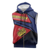 Personalized Liechtenstein Sleeveless Zip Hoodie Crown Symbol - Wonder Print Shop