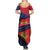 Personalized Liechtenstein Summer Maxi Dress Crown Symbol - Wonder Print Shop