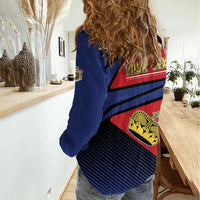 Personalized Liechtenstein Women Casual Shirt Crown Symbol - Wonder Print Shop