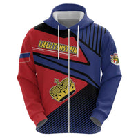 Personalized Liechtenstein Zip Hoodie Crown Symbol - Wonder Print Shop