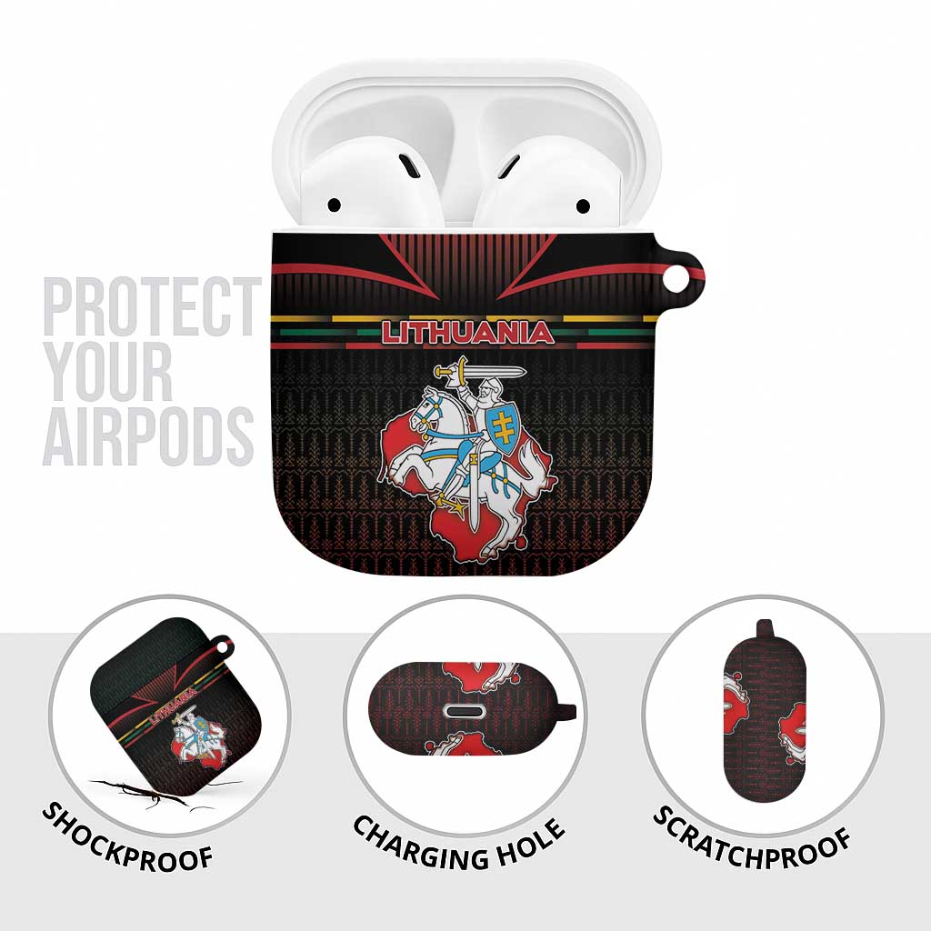 Lithuania AirPods Case Knight In Armor With Map - Wonder Print Shop