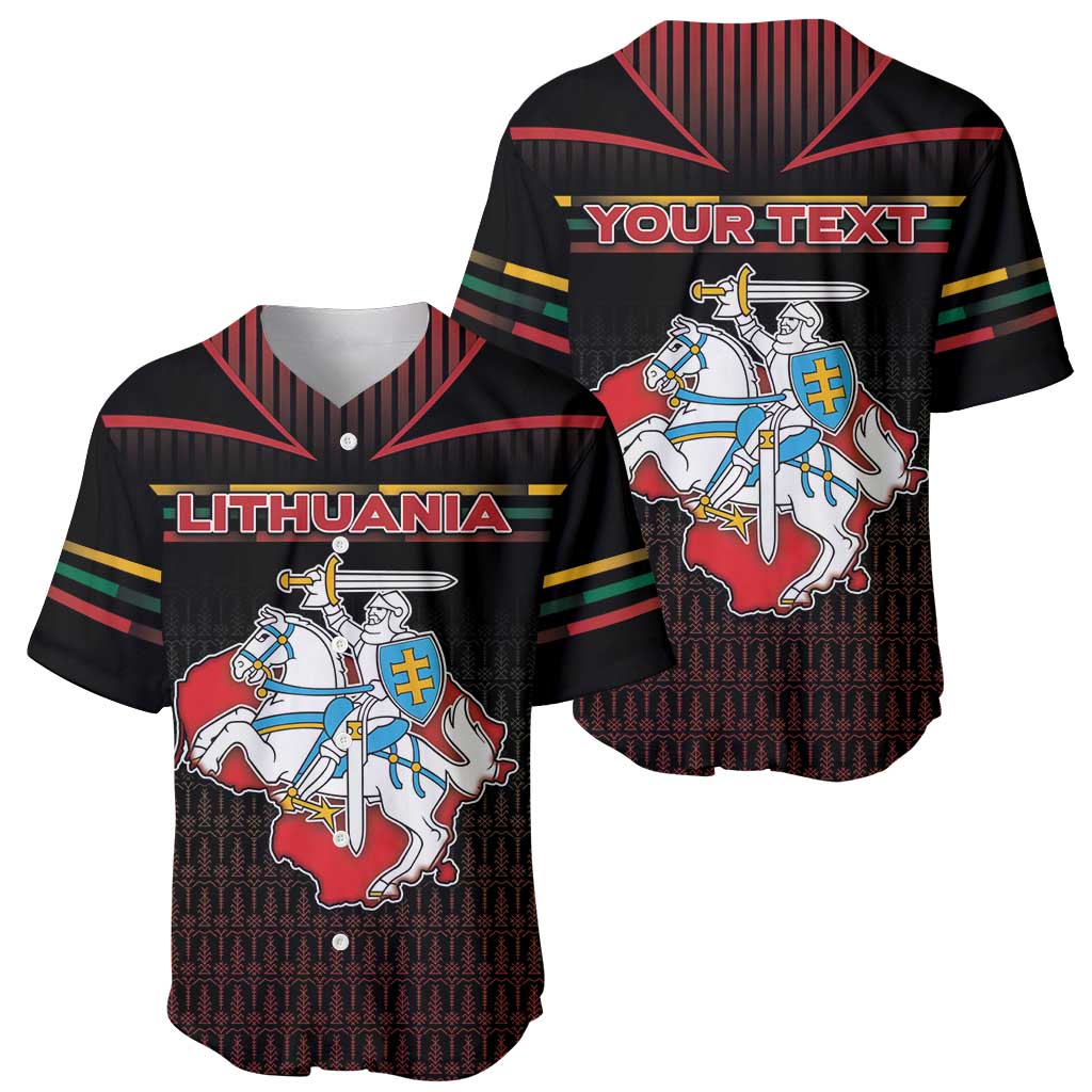 Personalized Lithuania Baseball Jersey Knight In Armor With Map - Wonder Print Shop