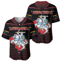 Personalized Lithuania Baseball Jersey Knight In Armor With Map - Wonder Print Shop