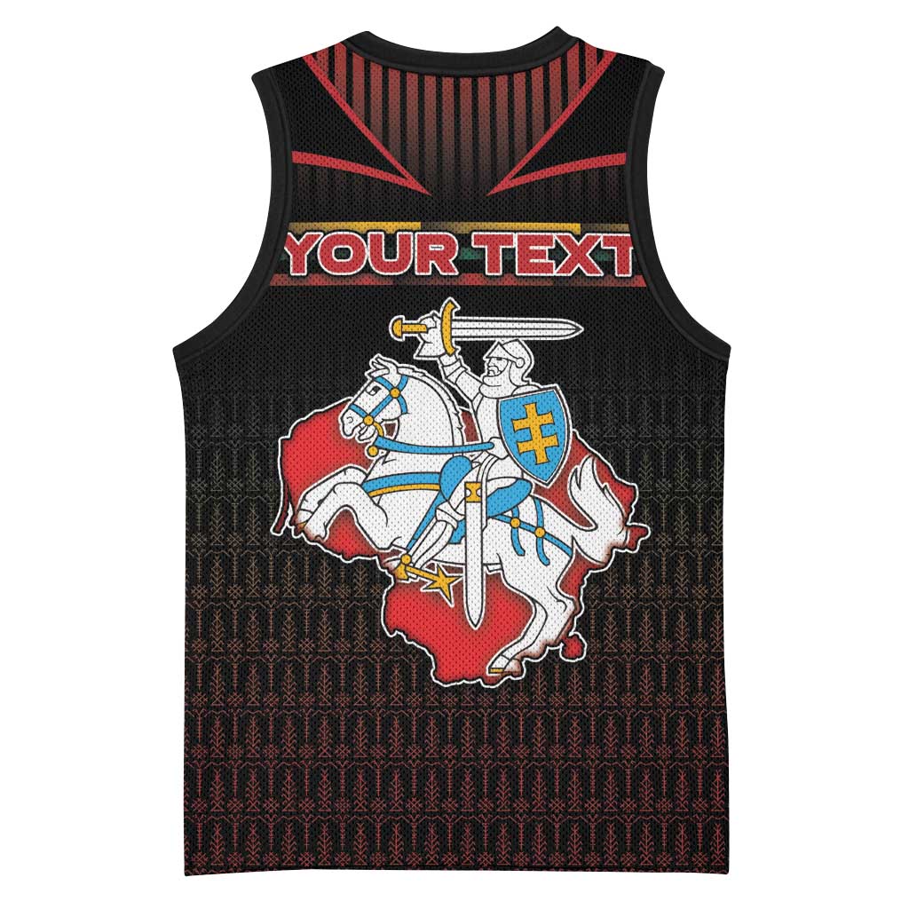 Personalized Lithuania Basketball Jersey Knight In Armor With Map - Wonder Print Shop