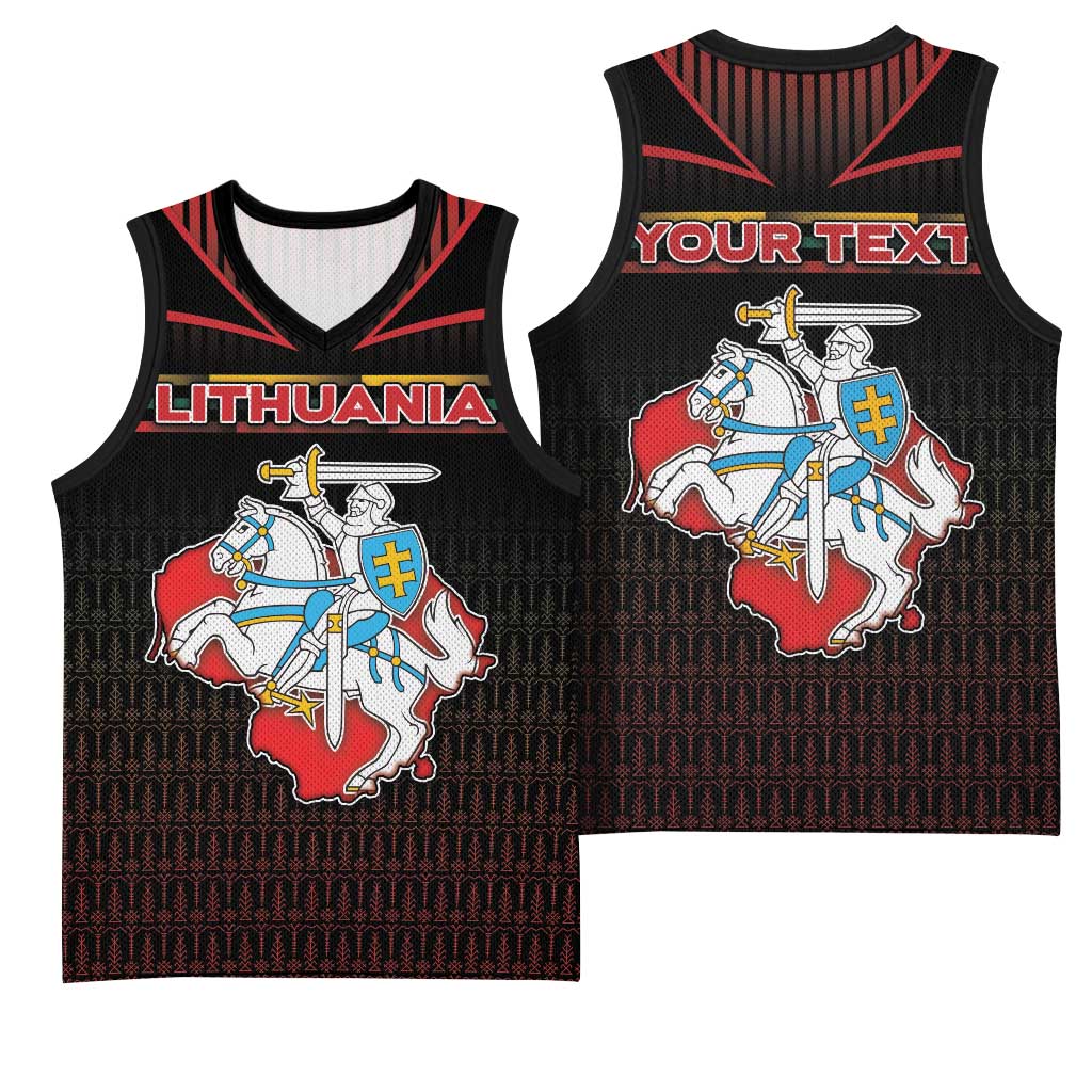 Personalized Lithuania Basketball Jersey Knight In Armor With Map - Wonder Print Shop