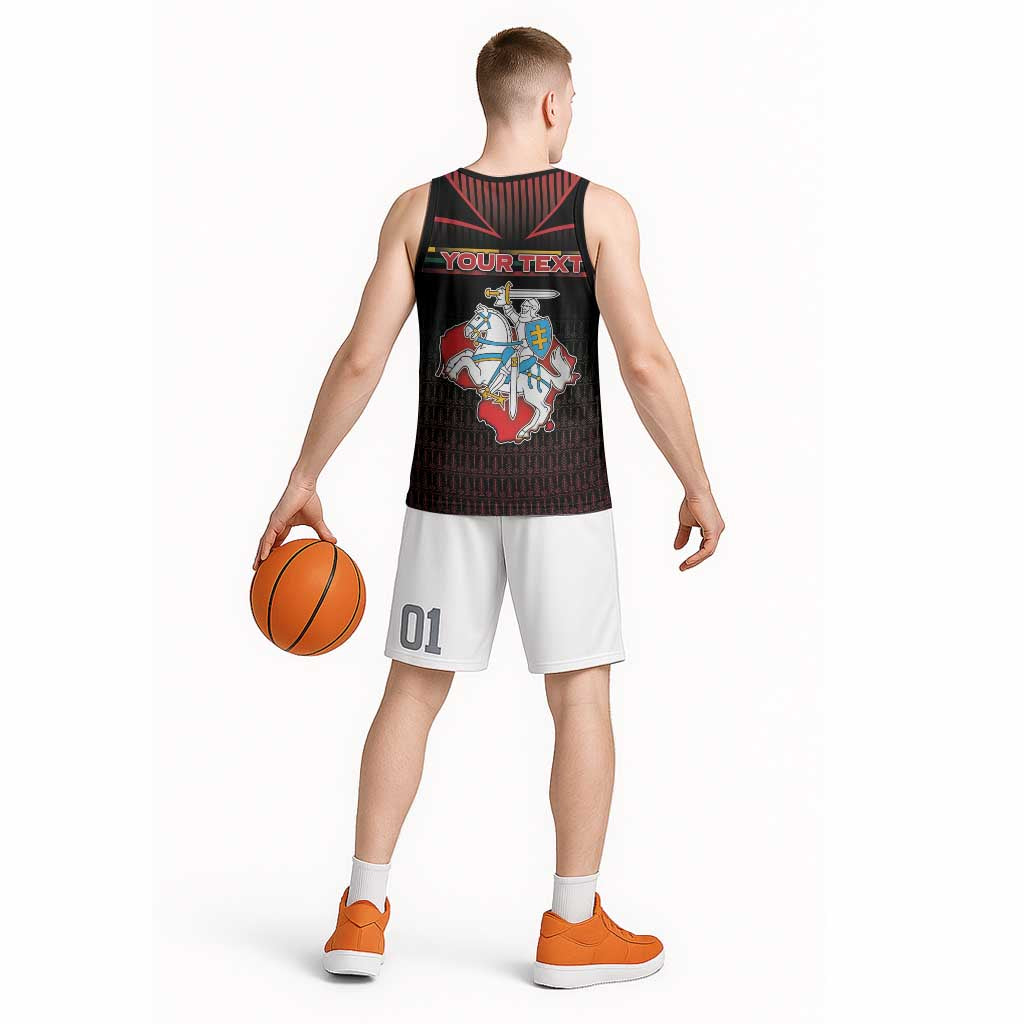 Personalized Lithuania Basketball Jersey Knight In Armor With Map - Wonder Print Shop