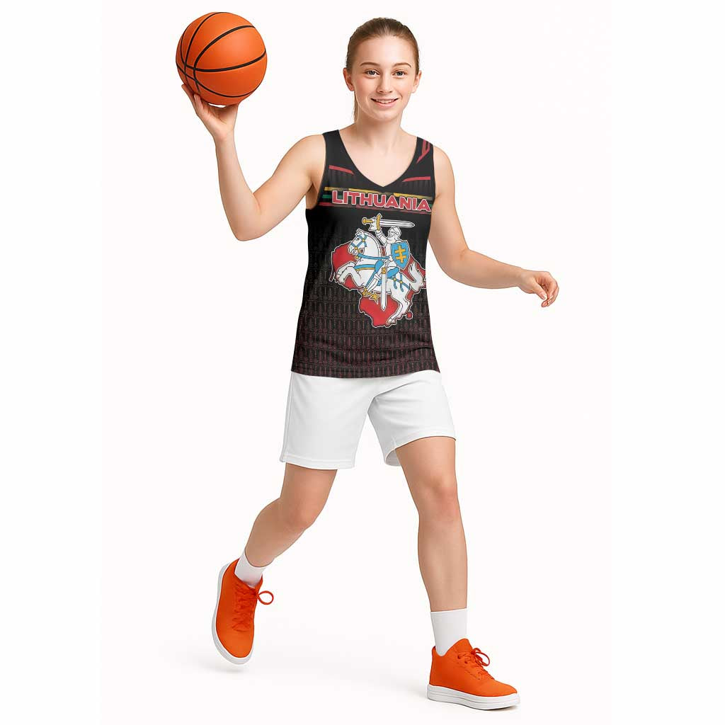 Personalized Lithuania Basketball Jersey Knight In Armor With Map - Wonder Print Shop