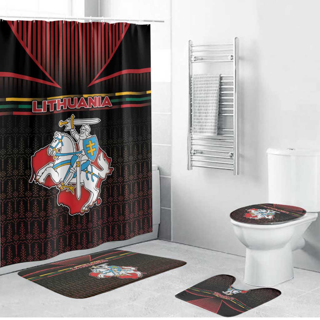 Lithuania Bathroom Set Knight In Armor With Map - Wonder Print Shop