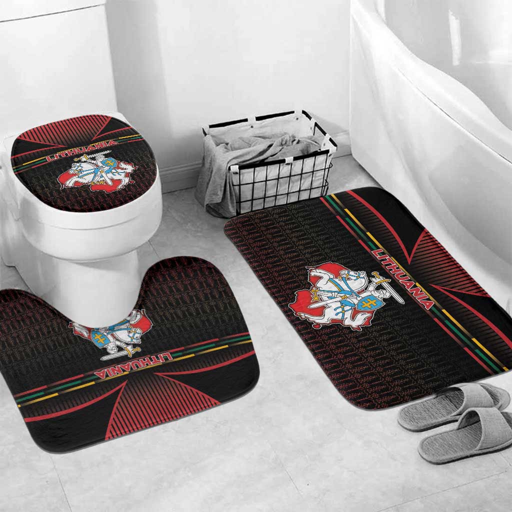 Lithuania Bathroom Set Knight In Armor With Map - Wonder Print Shop