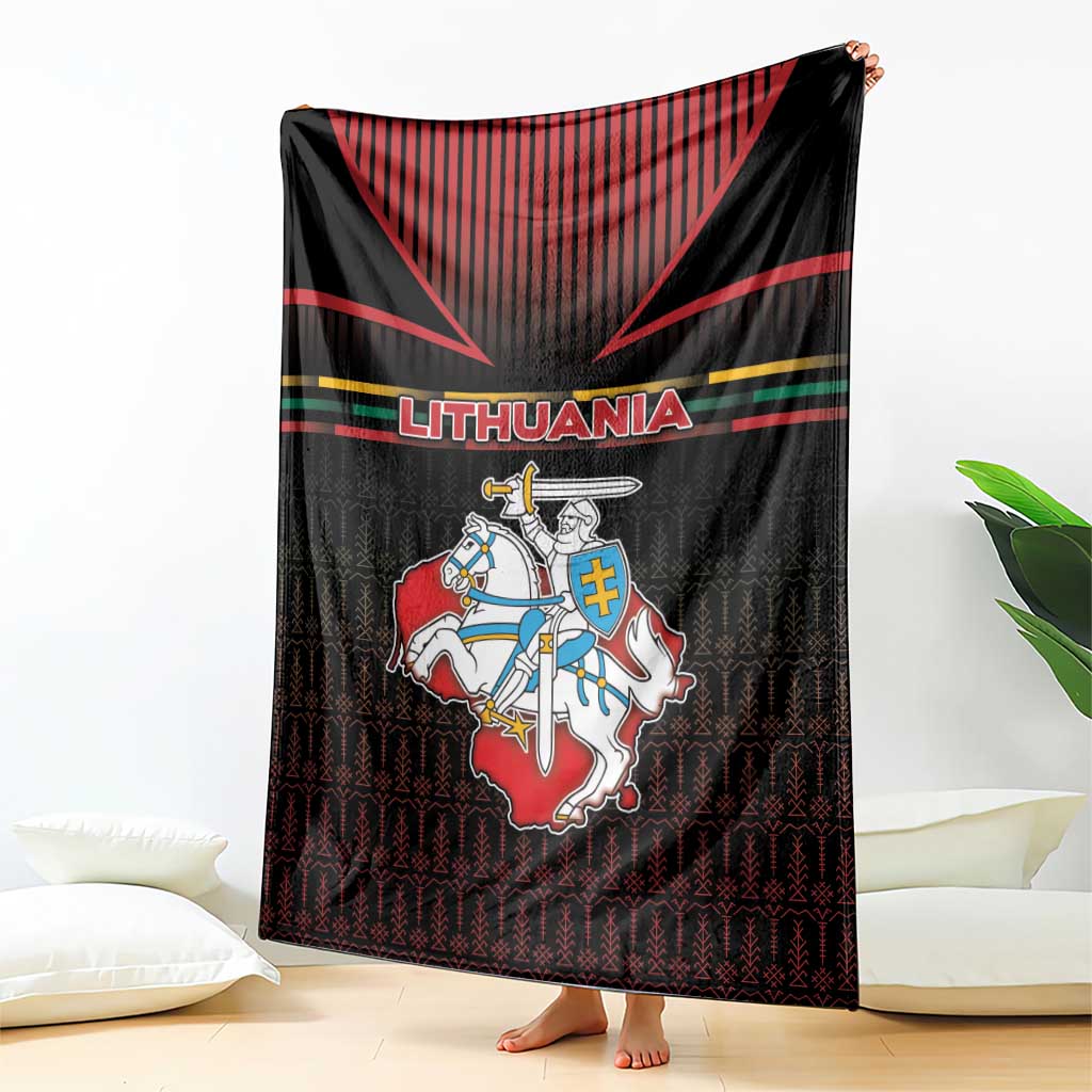 Lithuania Blanket Knight In Armor With Map - Wonder Print Shop