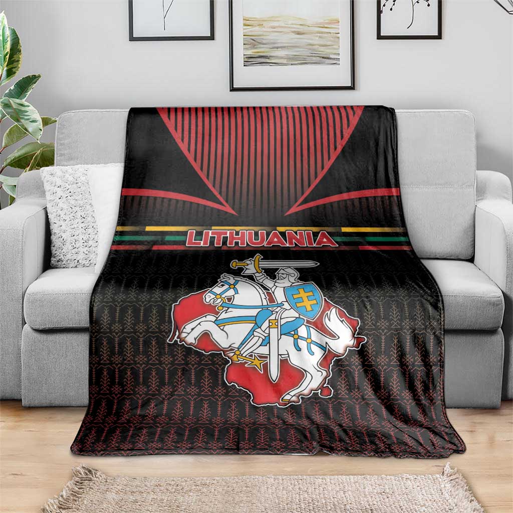 Lithuania Blanket Knight In Armor With Map - Wonder Print Shop
