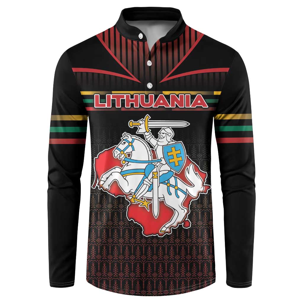 Personalized Lithuania Button Sweatshirt Knight In Armor With Map - Wonder Print Shop