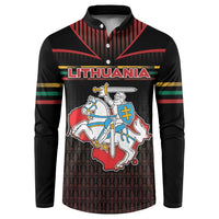 Personalized Lithuania Button Sweatshirt Knight In Armor With Map - Wonder Print Shop