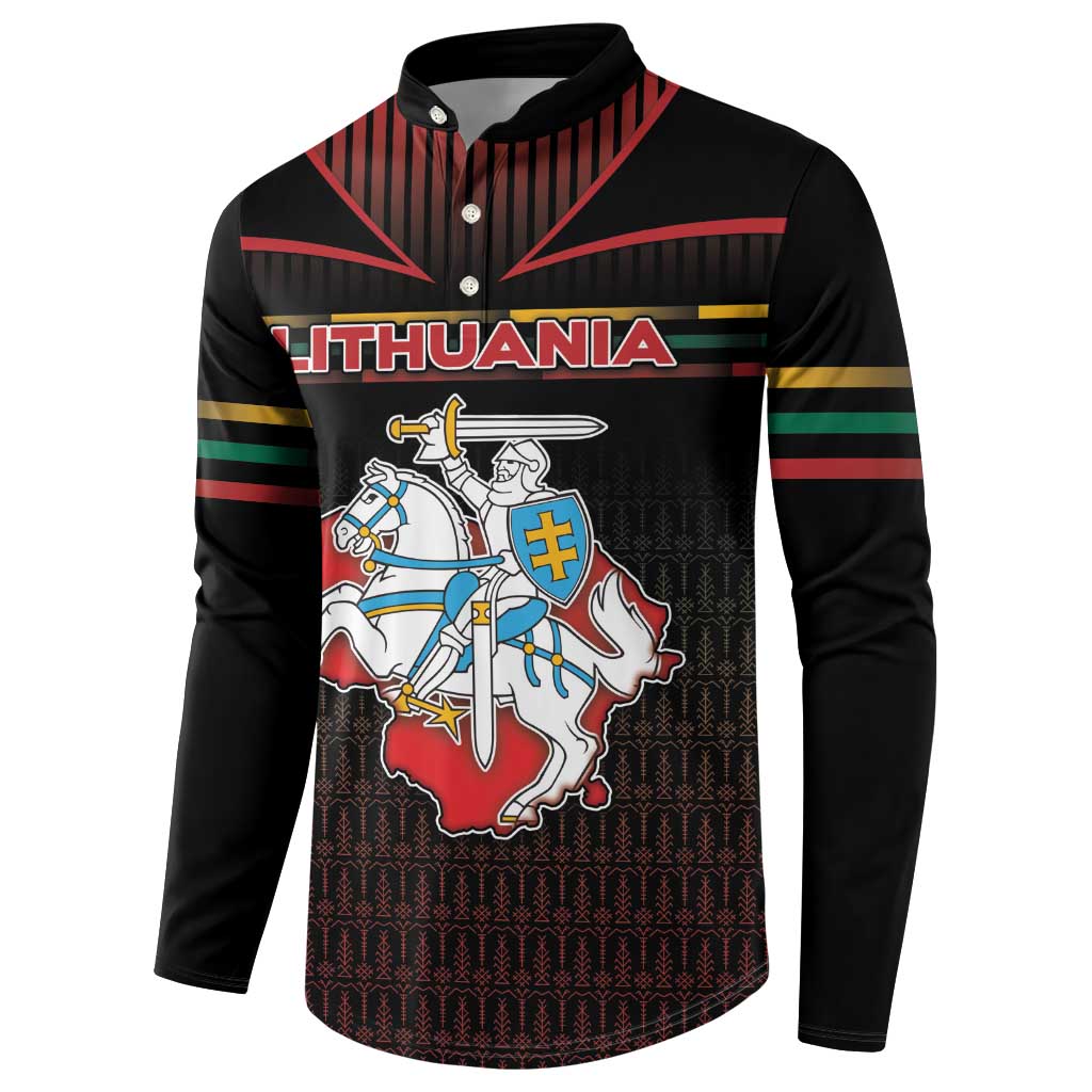 Personalized Lithuania Button Sweatshirt Knight In Armor With Map - Wonder Print Shop