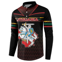 Personalized Lithuania Button Sweatshirt Knight In Armor With Map - Wonder Print Shop