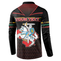 Personalized Lithuania Button Sweatshirt Knight In Armor With Map - Wonder Print Shop